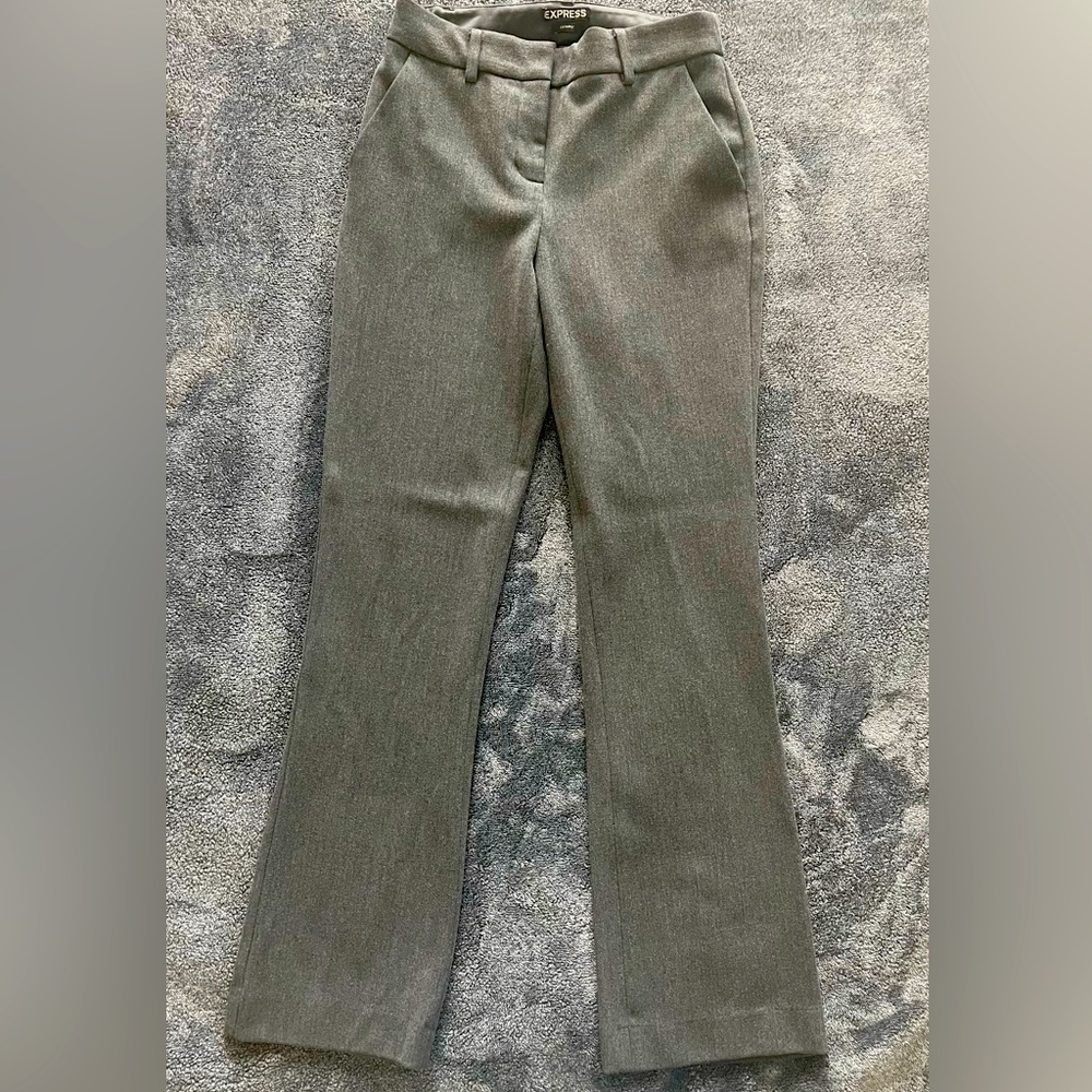Express Columnist Mid Rise Plaid Bootcut Pant